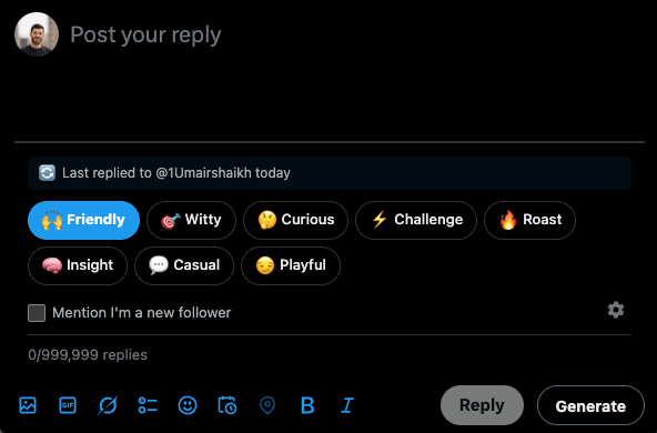 Generate & Post - Extension screenshot